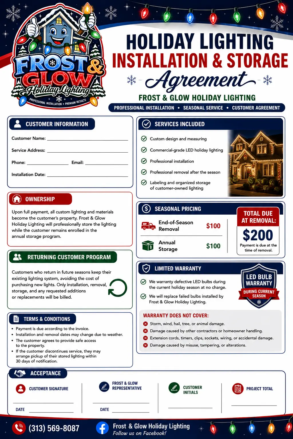 Installation & Storage Agreement